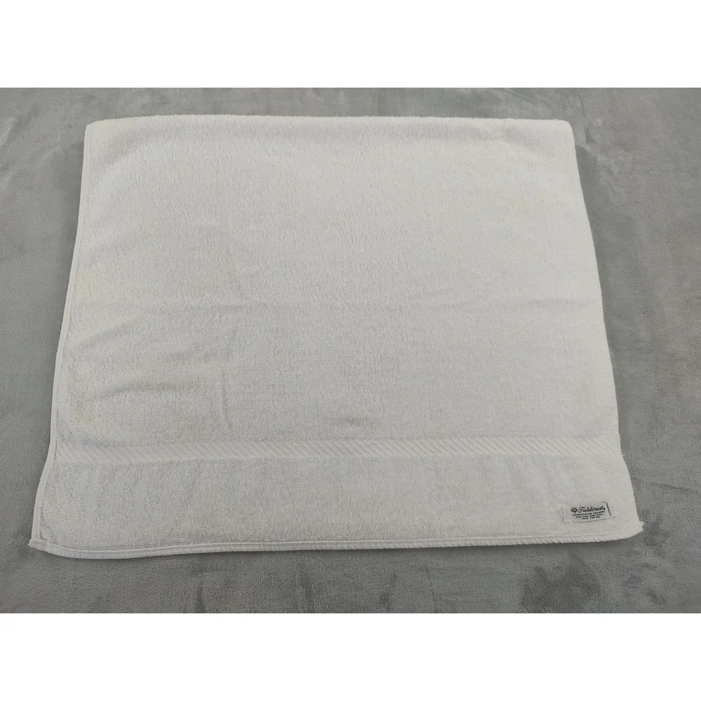 Vintage Fieldcrest Embroidered Floral Towel Set 6pc Cotton Cream Made in USA